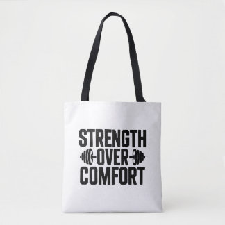 Tote Bolsa de Ginásio Motivacional Força Sobre Conforto