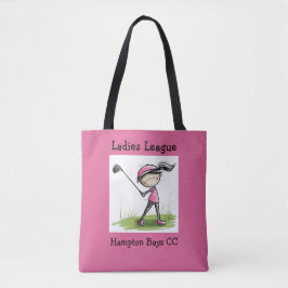 Tote Bolsa de Golfe da Liga das Mulheres - Nome do Club