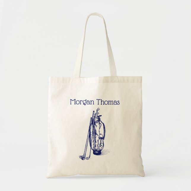 Tote Bolsa de Golfe Tacos de Golfe Azul (Frente)