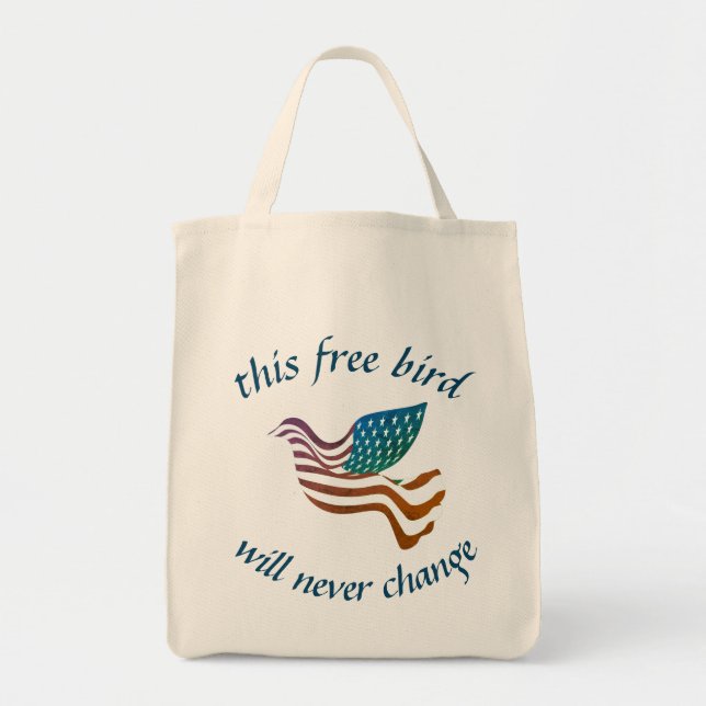 Tote Bolsa de Grocery de aves livres (Frente)