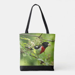 Tote Bolsa de Grosbeak macho de Rosa
