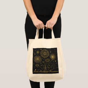 Tote Bolsa de Grumos de Espumantes Dourados