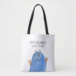 Tote Bolsa de Halloween Personalizado de Monograma Mono