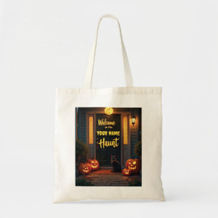 Tote Bolsa de Halloween Personalizado por Cena de Casa