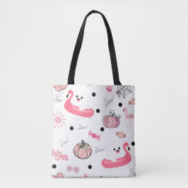 Tote Bolsa de Halloween Tropical Fofa – Fantasmas & Fla