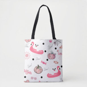 Tote Bolsa de Halloween Tropical Fofa – Fantasmas & Fla