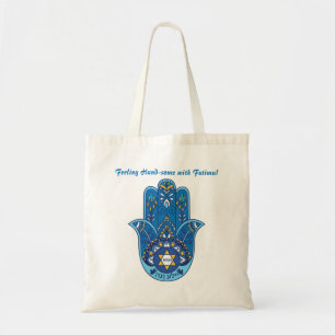 Tote Bolsa de Hamsa de alguns braços - texto personaliz