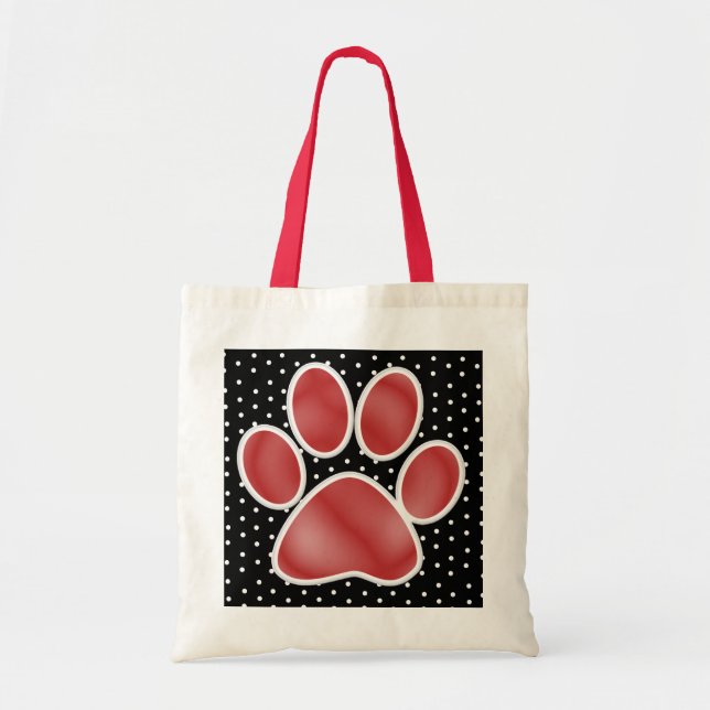 Tote Bolsa de impressão de pata ... : ) SRF (Frente)