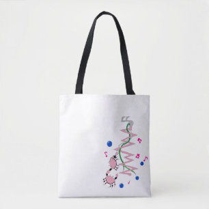Tote Bolsa de Impressão de queda de fundo de coral, Bol