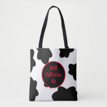 Bolsa de impressão de vaca “Kit de coleta de leite