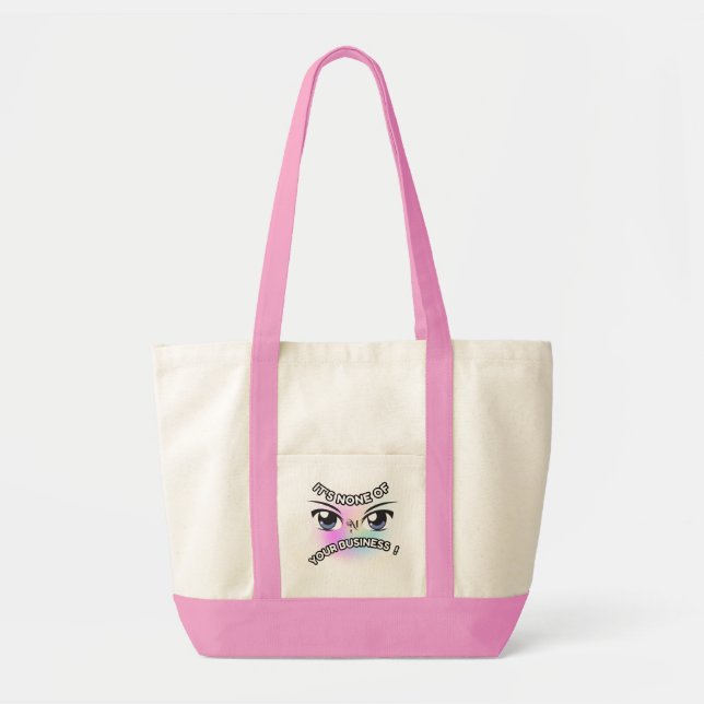 Tote Bolsa de Impulso : Nenhum de Seus (rosa) (Frente)