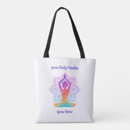 Tote Bolsa de Ioga Personalizada com Nome e Mantra