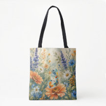 Bolsa de Jardim Borboleta Entre Flores Silvestres