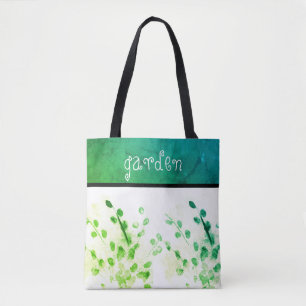 Tote bolsa de jardim de aquarela de arte natural