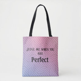 Tote Bolsa de juízo perfeito, Abstrato rosa-púrpura Bol