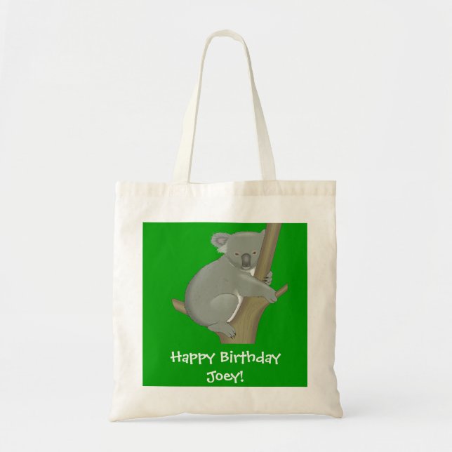 Tote Bolsa de Koala Personalizada para Criança (Frente)