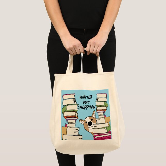 Tote Bolsa de Livros, Cães e Escritores (Frente (produto))