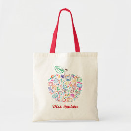 Tote Bolsa de Livros de Apple para Professores