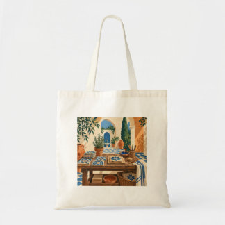 Tote Bolsa de Lona Azul Turquesa Tilemaker Pátio