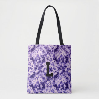 Tote Bolsa de lona com monograma personalizado em tie d