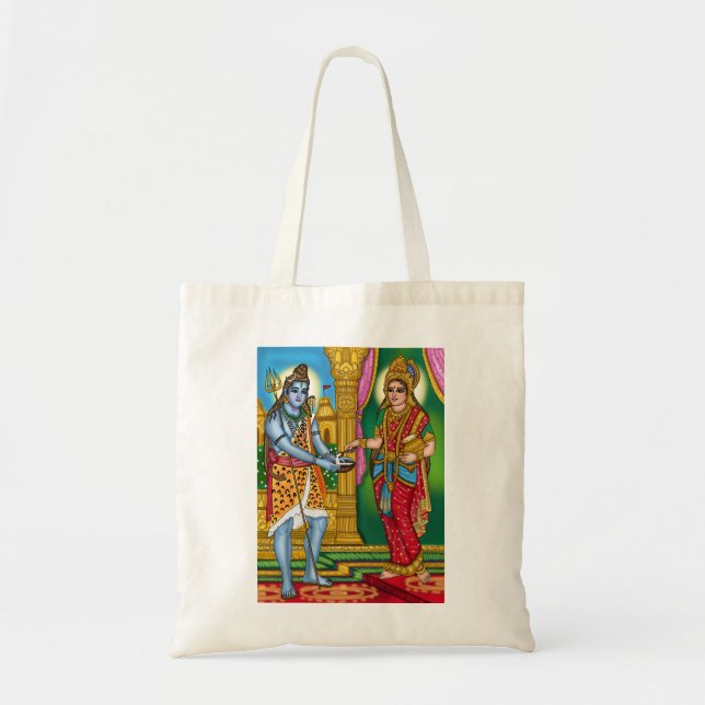 Tote Bolsa de Lona da Deusa Annapurna (Frente)