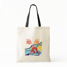 Bolsa de Lona de Arte Colorida Abstrata Moderna