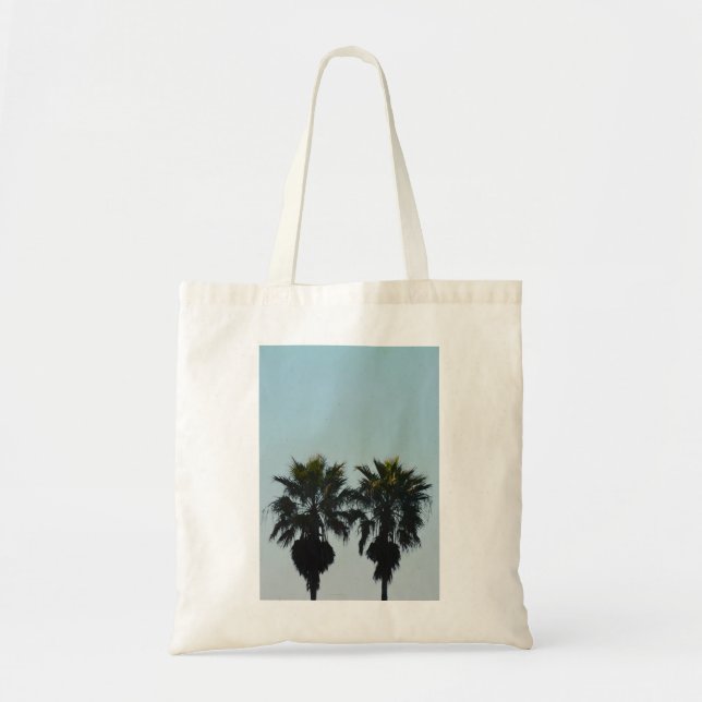 Tote Bolsa de Lona de Palmeiras de Verão (Frente)