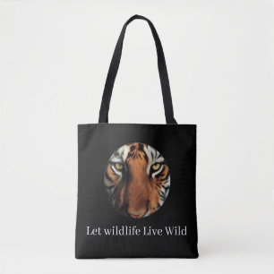 Tote Bolsa de Lona Ecológica com Estampa de Tigre