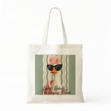 Bolsa de lona estética com pato fofo e caprichoso