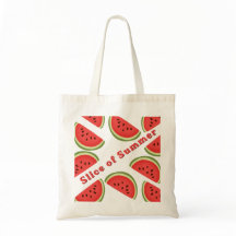 Bolsa de lona estética "Fatia de Verão"