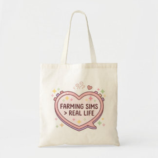Tote Bolsa de Lona Farming Sims Maior que a Vida Real