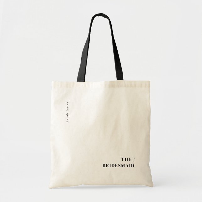 Tote Bolsa de Lona para Damas de Honra com Estilo (Frente)