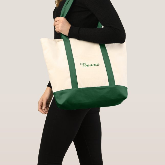 Tote Bolsa de Lona Personalizada com Bordado Personaliz (Frente (produto))
