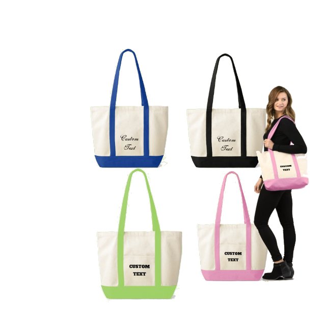 Tote Bolsa de Lona Personalizada | Design Personalizado (Custom Personalized Canvas Tote Bags)