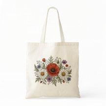 Bolsa de lona "Seja uma flor selvagem" retrô dos a
