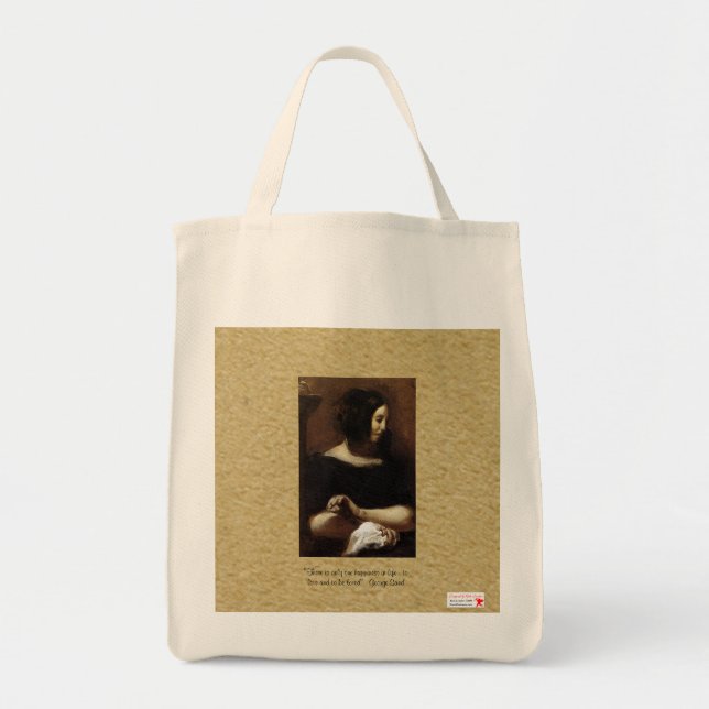 Tote Bolsa de Lona "Uma Felicidade" de George Sand (Frente)