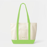 Bolsa de lona verde e branca para Emma
