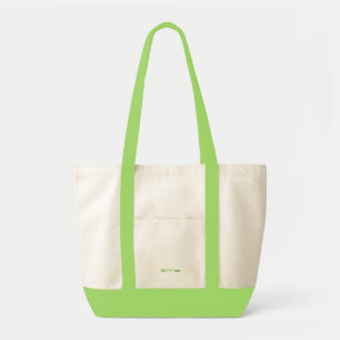 Tote Bolsa de lona verde e branca para Emma