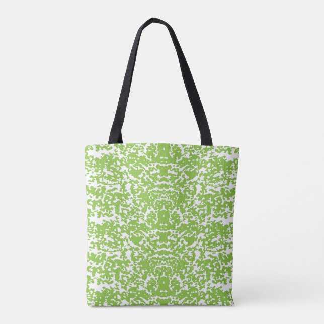 Tote Bolsa de luxo botânica em verde lima (Verso)