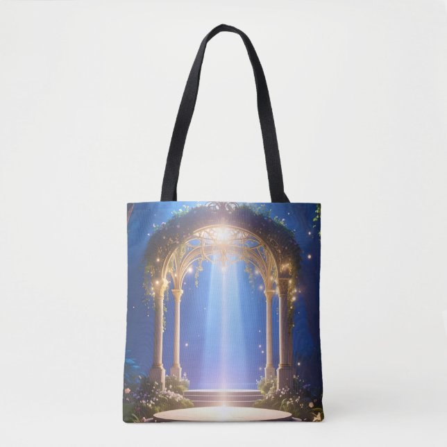 Tote Bolsa de Luz do Arqueiro da Floresta Mística (Frente)