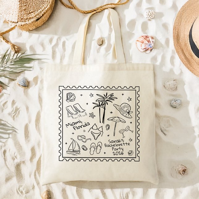 Tote Bolsa de Madrinha de Casamento de Praia – Design d (Criador carregado)