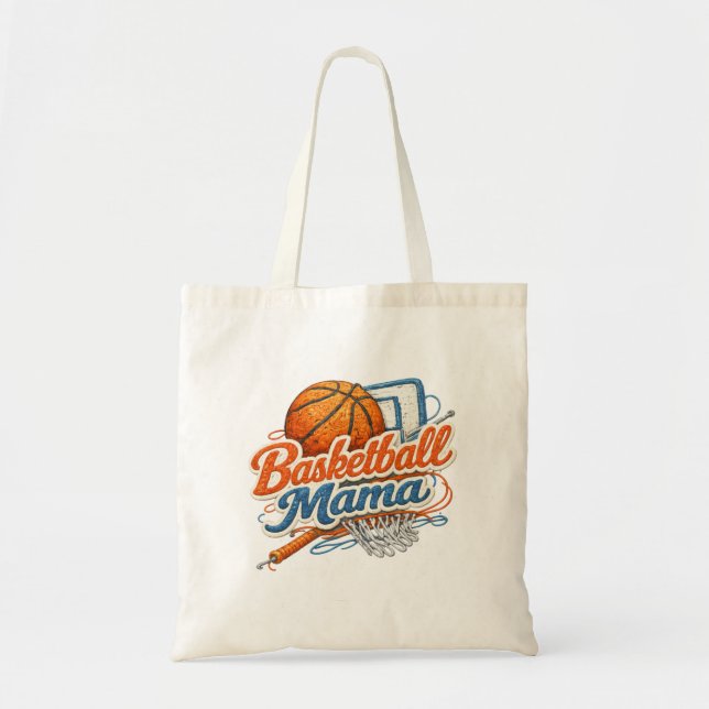 Tote Bolsa de Mãe de Basquete (Frente)