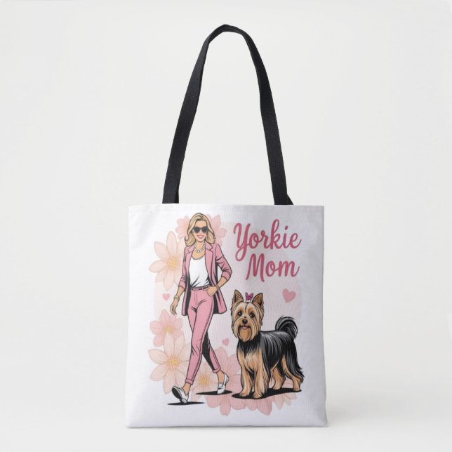 Tote Bolsa de Mãe Yorkie (Frente)