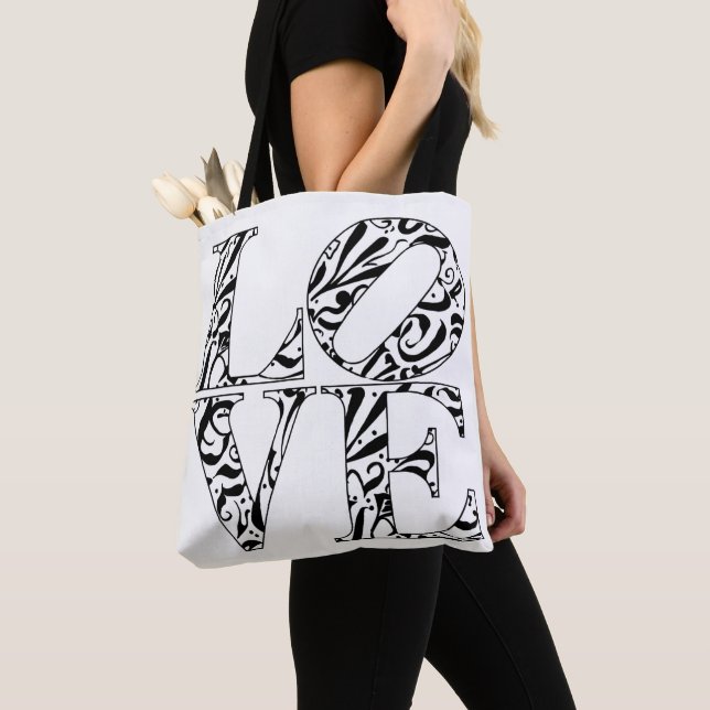 Tote Bolsa de mão-design LOVE (Close Up)