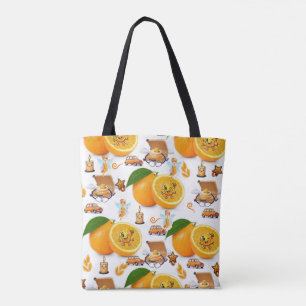 Tote Bolsa de mão, Velas de Fada de Laranja Frutas