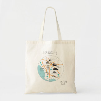 Tote Bolsa de Mapa de Los Angeles