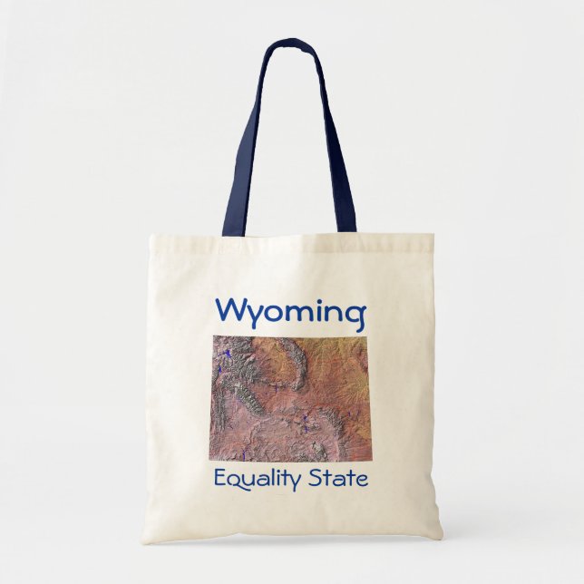 Tote Bolsa de Mapa Wyoming (Frente)