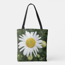 Tote Bolsa de margarida branca