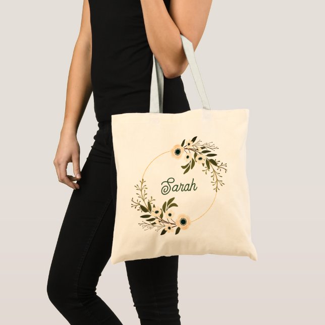 Tote Bolsa de margarida personalizada (Frente (produto))