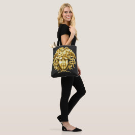 Tote Bolsa de Medusa Dourada